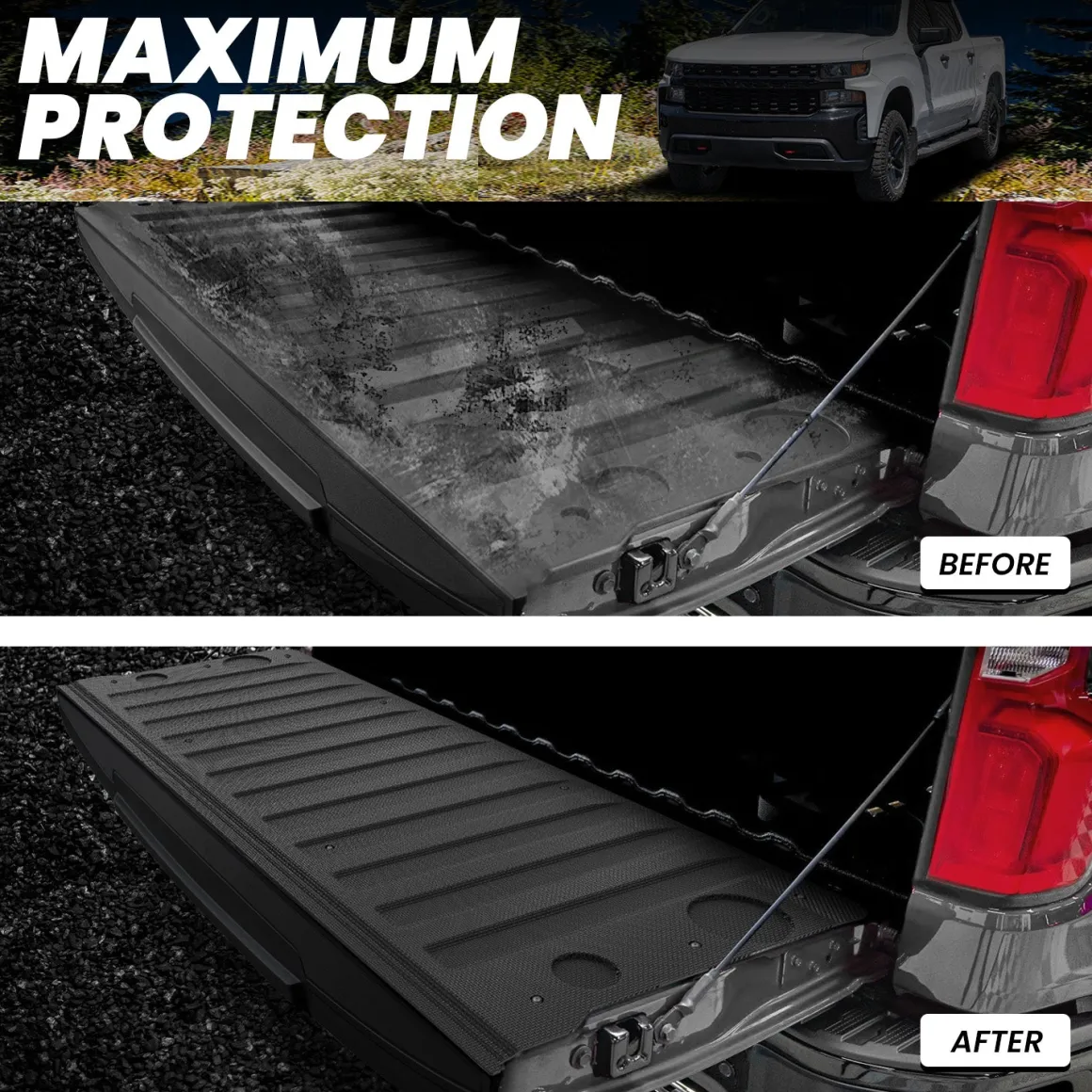 Fit for 2019-2026 Chevrolet Silverado 1500 Truck Bed Mat or Tailgate Mat, Not for 2019 Silverado LD
