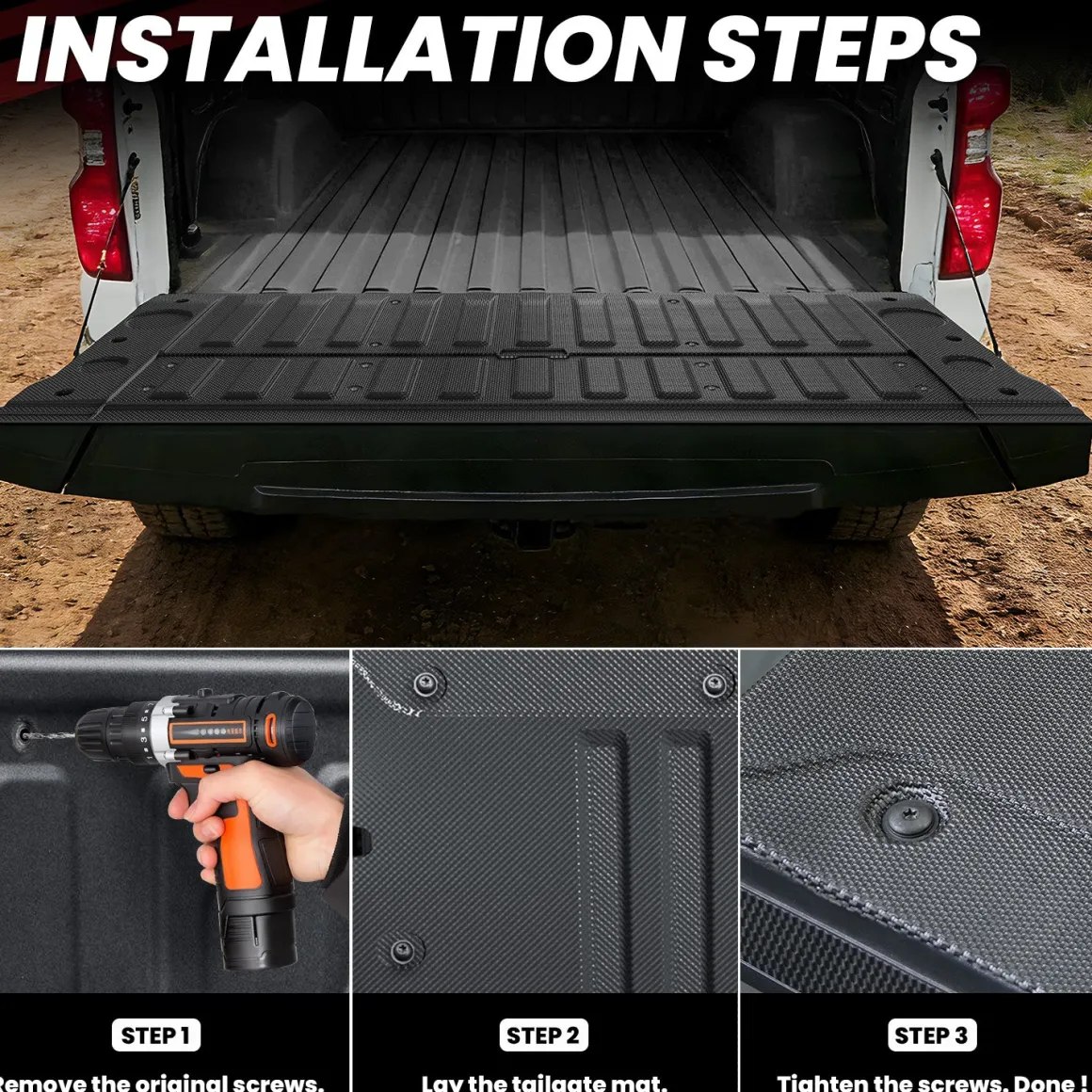 Fit for 2019-2026 Chevrolet Silverado 1500 Truck Bed Mat or Tailgate Mat, Not for 2019 Silverado LD