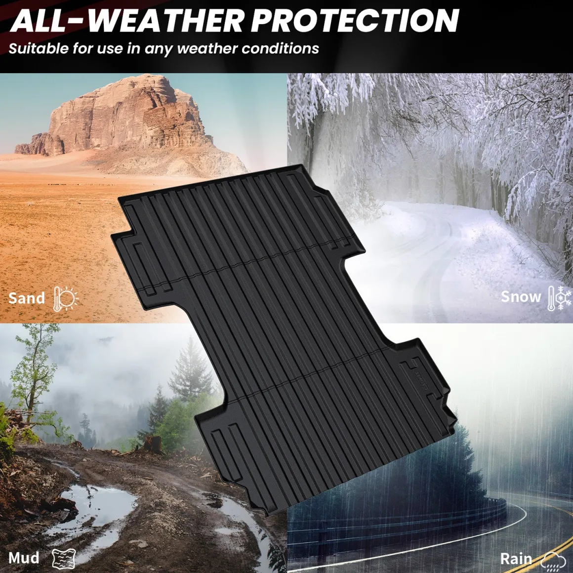 Fit for 2019-2026 Chevrolet Silverado 1500 Truck Bed Mat or Tailgate Mat, Not for 2019 Silverado LD