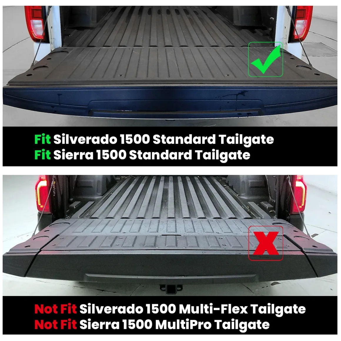 Fit for 2019-2026 Chevrolet Silverado 1500 Truck Bed Mat or Tailgate Mat, Not for 2019 Silverado LD