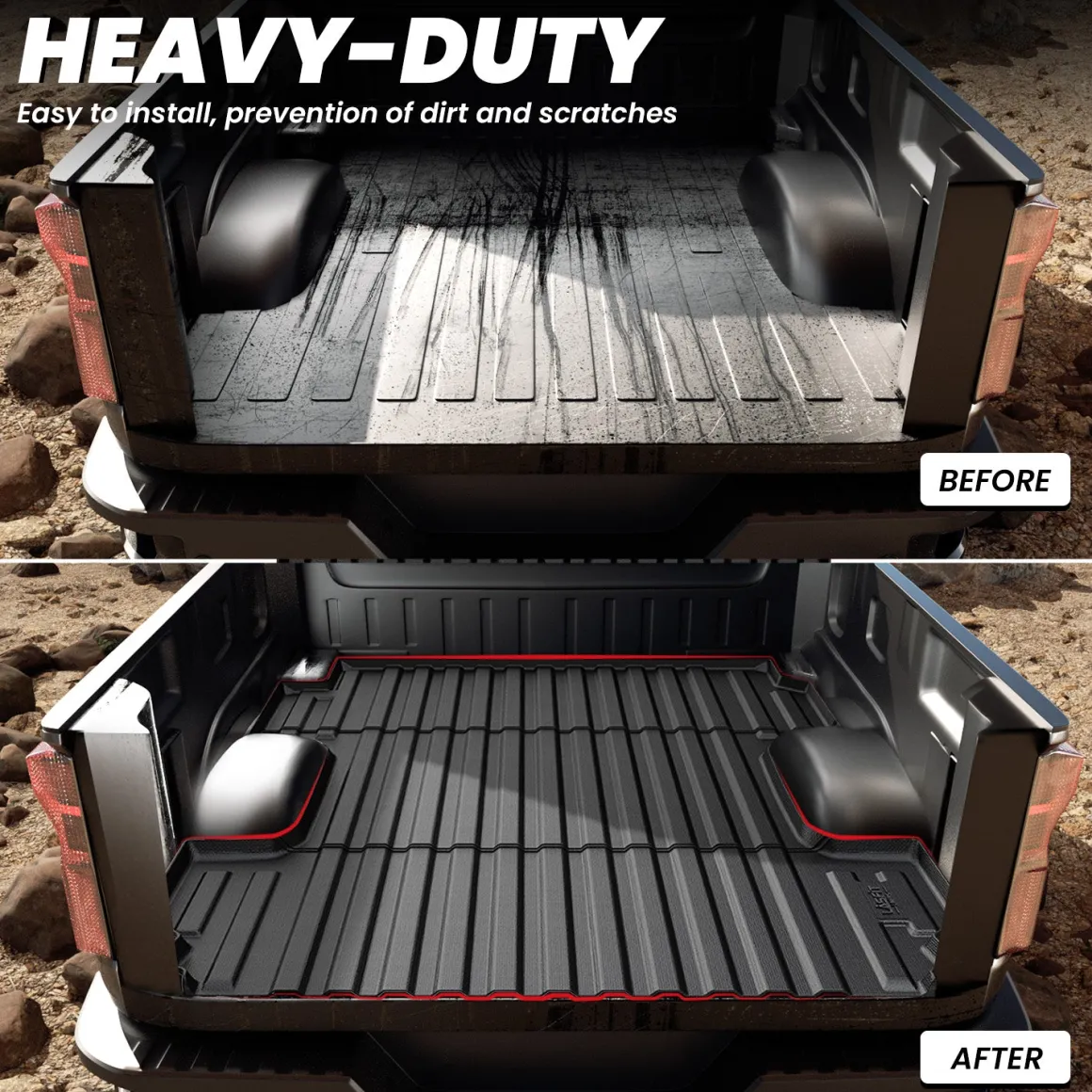 Fit for 2019-2026 Chevrolet Silverado 1500 Truck Bed Mat or Tailgate Mat, Not for 2019 Silverado LD