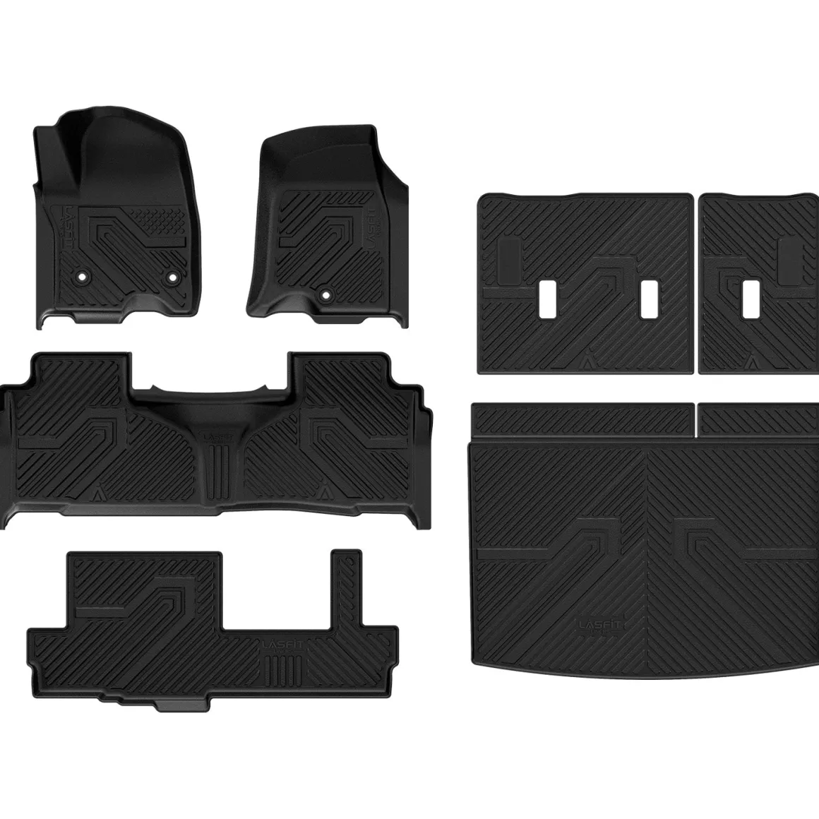 Fit for 2021–2026 Chevrolet Suburban Floor & Cargo Mats Protection Set, Not Fit 9 Seats