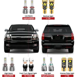 Fit for 2015-2020 Chevrolet Suburban The Brightest LED Bulbs Upgrade | Tested and Verified