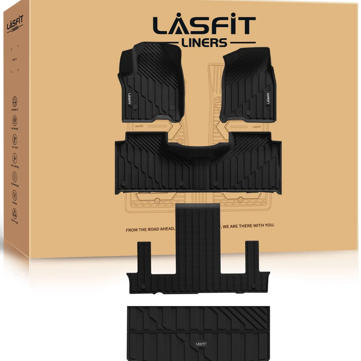 Fit for 2021–2026 Chevrolet Tahoe Floor & Cargo Mats Protection Sets, Not Fit 9 seats