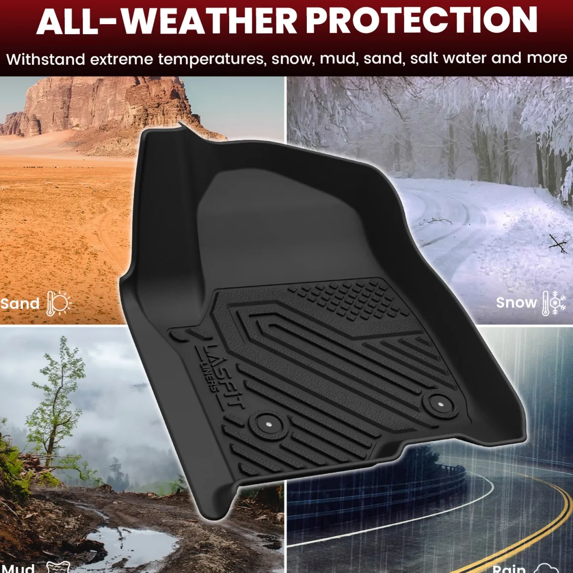 Fit for 2021–2026 Chevrolet Tahoe Floor & Cargo Mats Protection Sets, Not Fit 9 seats