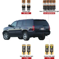 Fit for 2007-2014 Chevrolet Tahoe The Brightest LED Bulbs Upgrade