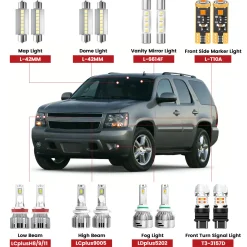 Fit for 2007-2014 Chevrolet Tahoe The Brightest LED Bulbs Upgrade