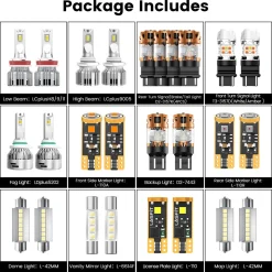 Fit for 2007-2014 Chevrolet Tahoe The Brightest LED Bulbs Upgrade