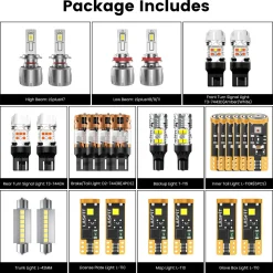 Fit for 2013-2017 Chevrolet Traverse The Brightest LED Bulbs Upgrade