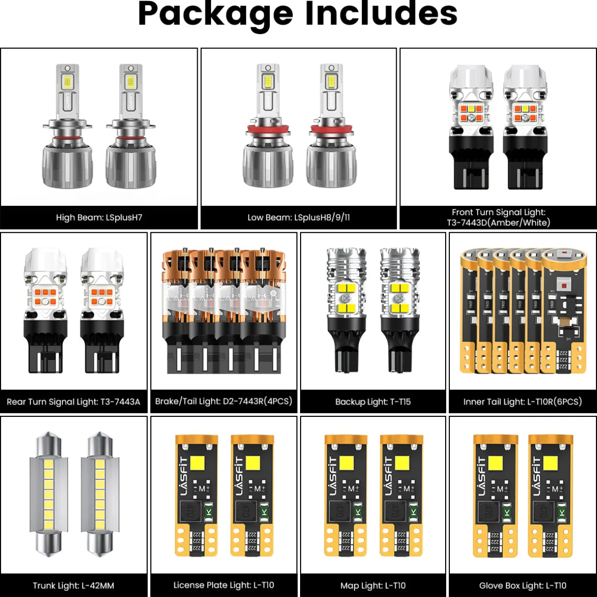 Fit for 2013-2017 Chevrolet Traverse The Brightest LED Bulbs Upgrade