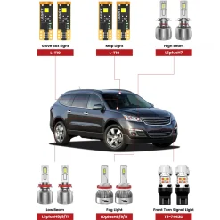 Fit for 2013-2017 Chevrolet Traverse The Brightest LED Bulbs Upgrade
