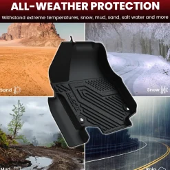 Fit for 2017-2027 Chrysler Pacifica Floor Mats & Cargo Mat, Only Fit 7-Passenger Gasoline with Bucket Seating