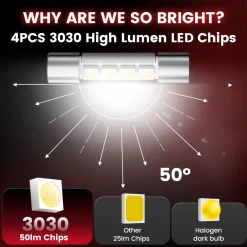 Fit for 2021-2026 Dodge Durango LED Bulbs Upgrade | Tested and Verified