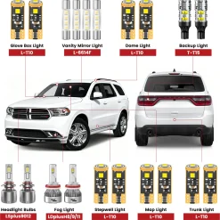 Fit for 2014-2015 Dodge Durango The Brightest LED Bulbs Upgrade | Tested and Verified