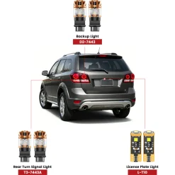 Fit for 2011-2020 Dodge Journey The Brightest LED Bulbs Upgrade