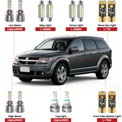 Fit for 2009-2010 Dodge Journey The Brightest LED Bulbs Upgrade