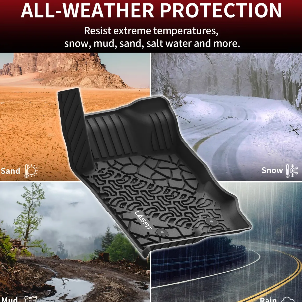 Fit for 2021-2026 Ford Bronco Custom Floor Mats or Cargo Mat, Not For Sport, Fit 4-Door & Not Rubberized Flooring