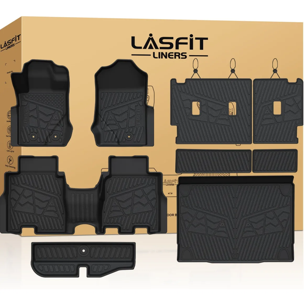 Fit for 2021-2026 Ford Bronco Custom Floor Mats or Cargo Mat, Not For Sport, Fit 4-Door & Not Rubberized Flooring