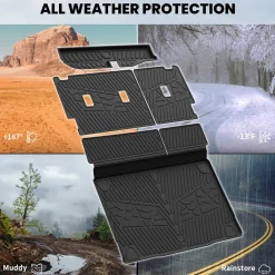 Fit for 2021-2026 Ford Bronco Custom Floor Mats or Cargo Mat, Not For Sport, Fit 4-Door & Not Rubberized Flooring