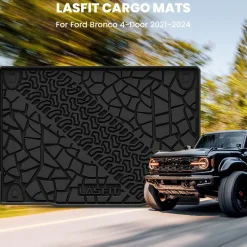 Fit for 2021-2026 Ford Bronco Custom Floor Mats or Cargo Mat, Not For Sport, Fit 4-Door & Not Rubberized Flooring