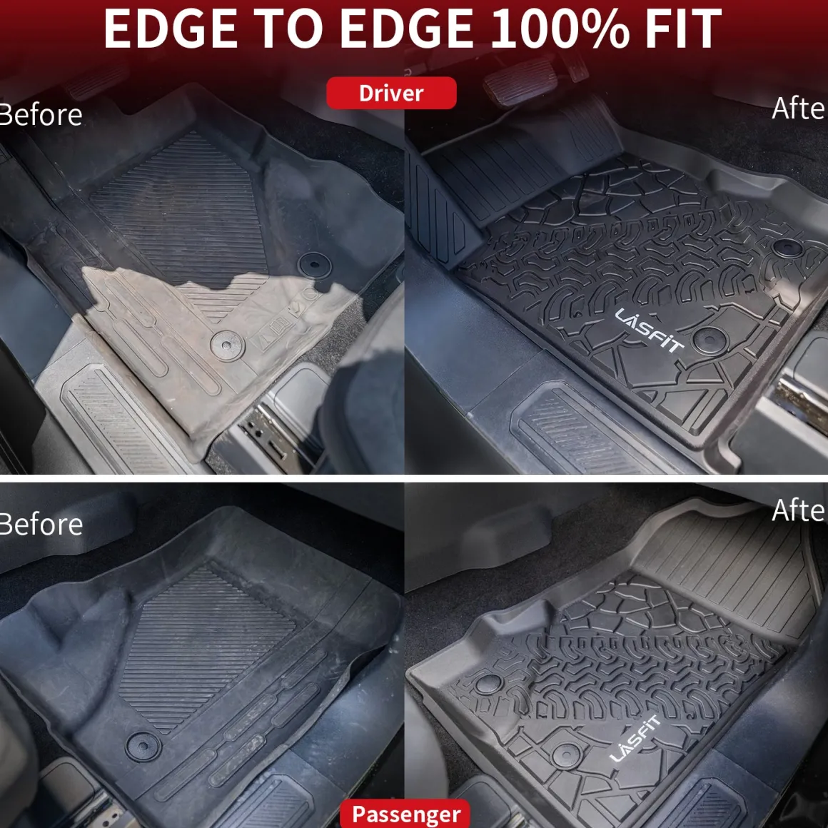 Fit for 2021-2026 Ford Bronco Custom Floor Mats or Cargo Mat, Not For Sport, Fit 4-Door & Not Rubberized Flooring