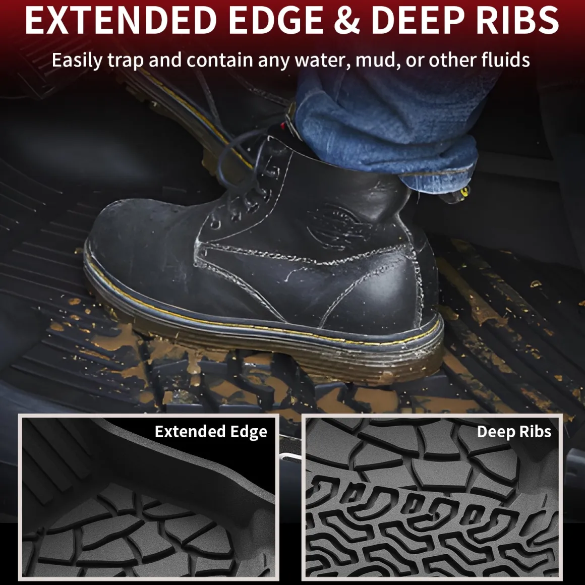 Fit for 2021-2026 Ford Bronco Custom Floor Mats or Cargo Mat, Not For Sport, Fit 4-Door & Not Rubberized Flooring