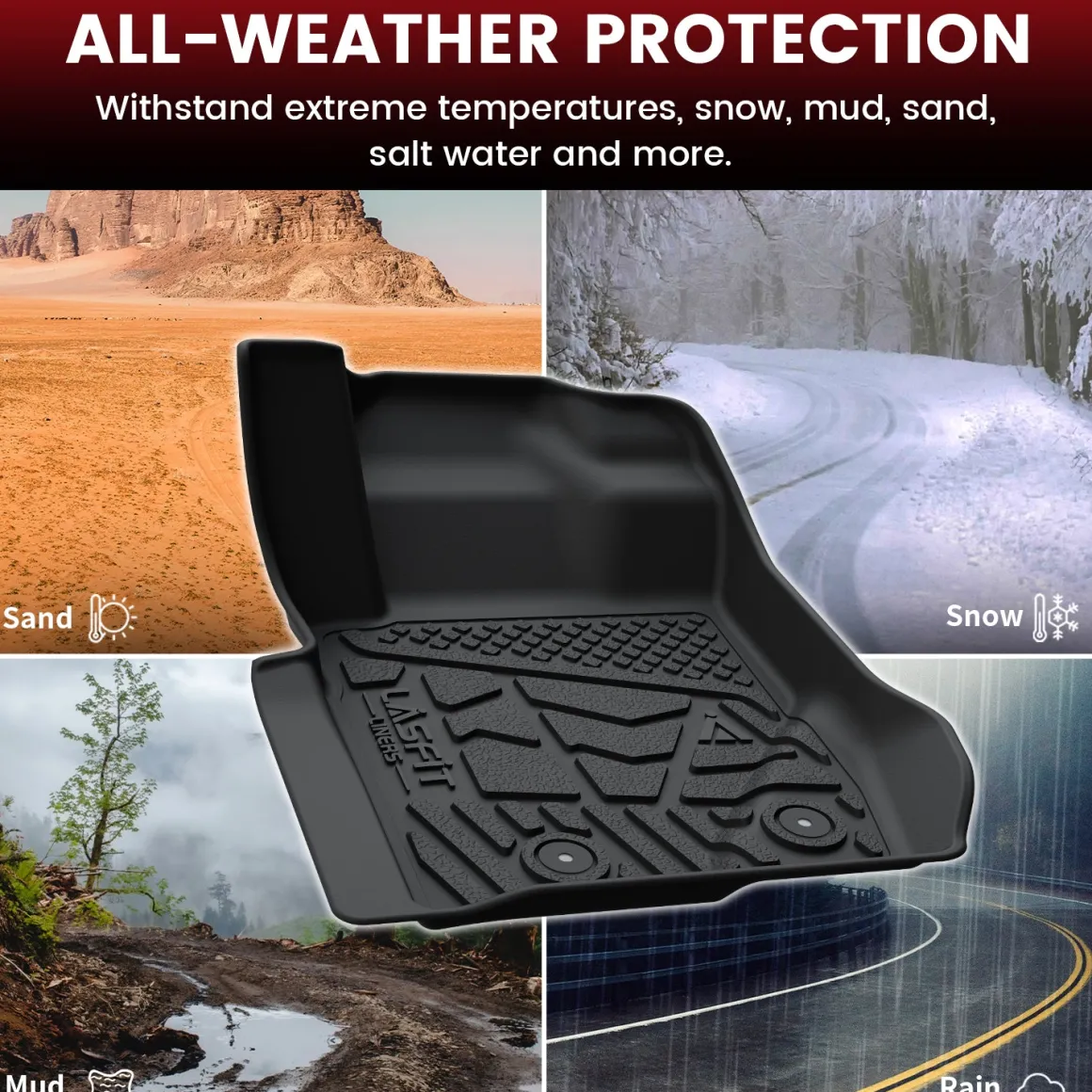 Fit for 2021-2026 Ford Bronco Custom Floor Mats or Cargo Mat, Not For Sport, Fit 4-Door & Not Rubberized Flooring