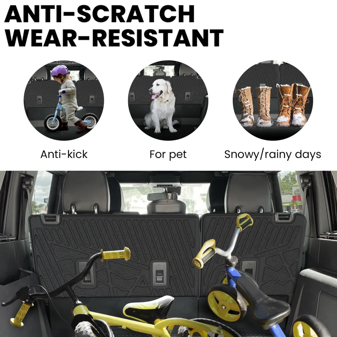 Fit for 2021-2026 Ford Bronco Custom Floor Mats or Cargo Mat, Not For Sport, Fit 4-Door & Not Rubberized Flooring