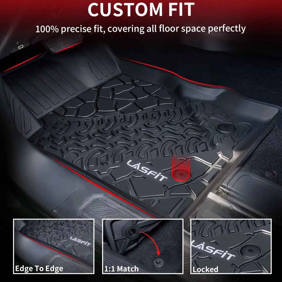 Fit for 2021-2026 Ford Bronco Custom Floor Mats or Cargo Mat, Not For Sport, Fit 4-Door & Not Rubberized Flooring