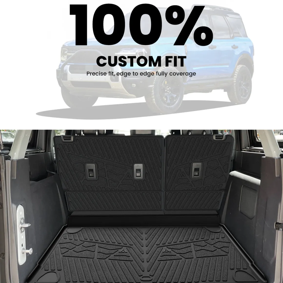 Fit for 2021-2026 Ford Bronco Custom Floor Mats or Cargo Mat, Not For Sport, Fit 4-Door & Not Rubberized Flooring