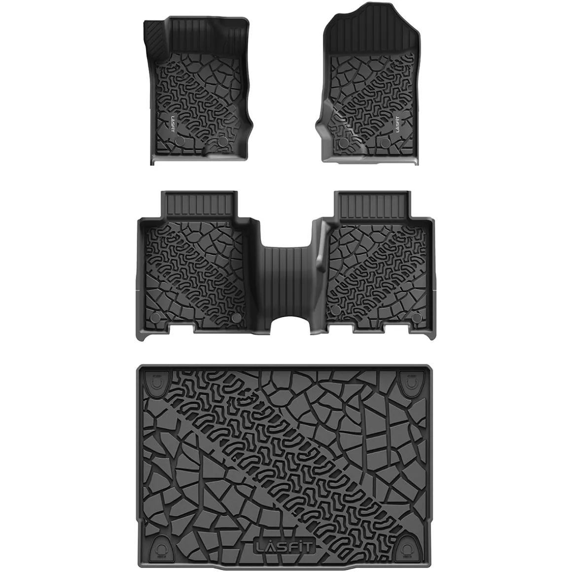 Fit for 2021-2026 Ford Bronco Custom Floor Mats or Cargo Mat, Not For Sport, Fit 4-Door & Not Rubberized Flooring