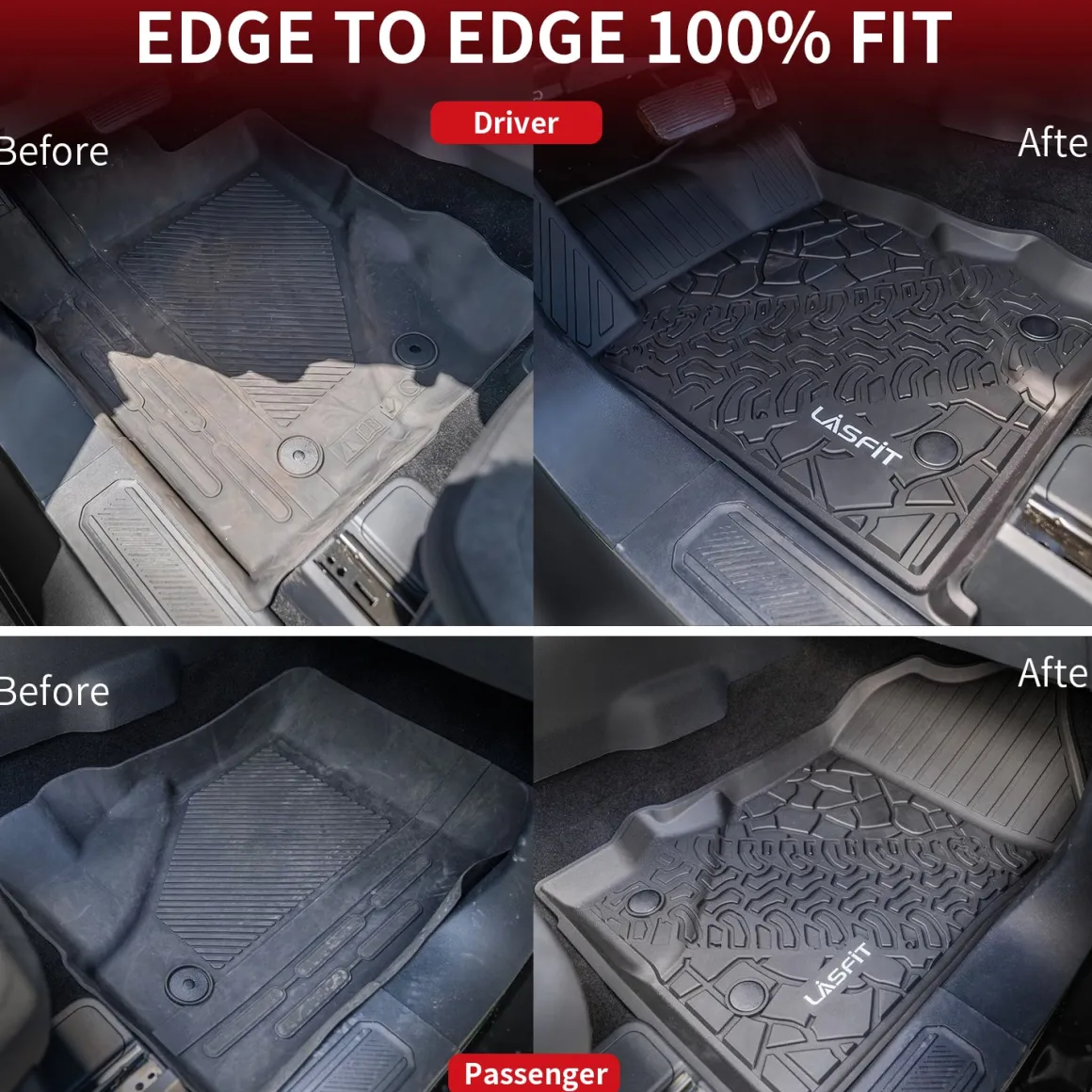 Fit for 2021-2026 Ford Bronco Custom Floor Mats or Cargo Mat, Not For Sport, Fit 4-Door & Not Rubberized Flooring