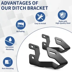 Fit For Ford Bronco Sport 2021 Low Profile Ditch Light Brackets | LASFIT