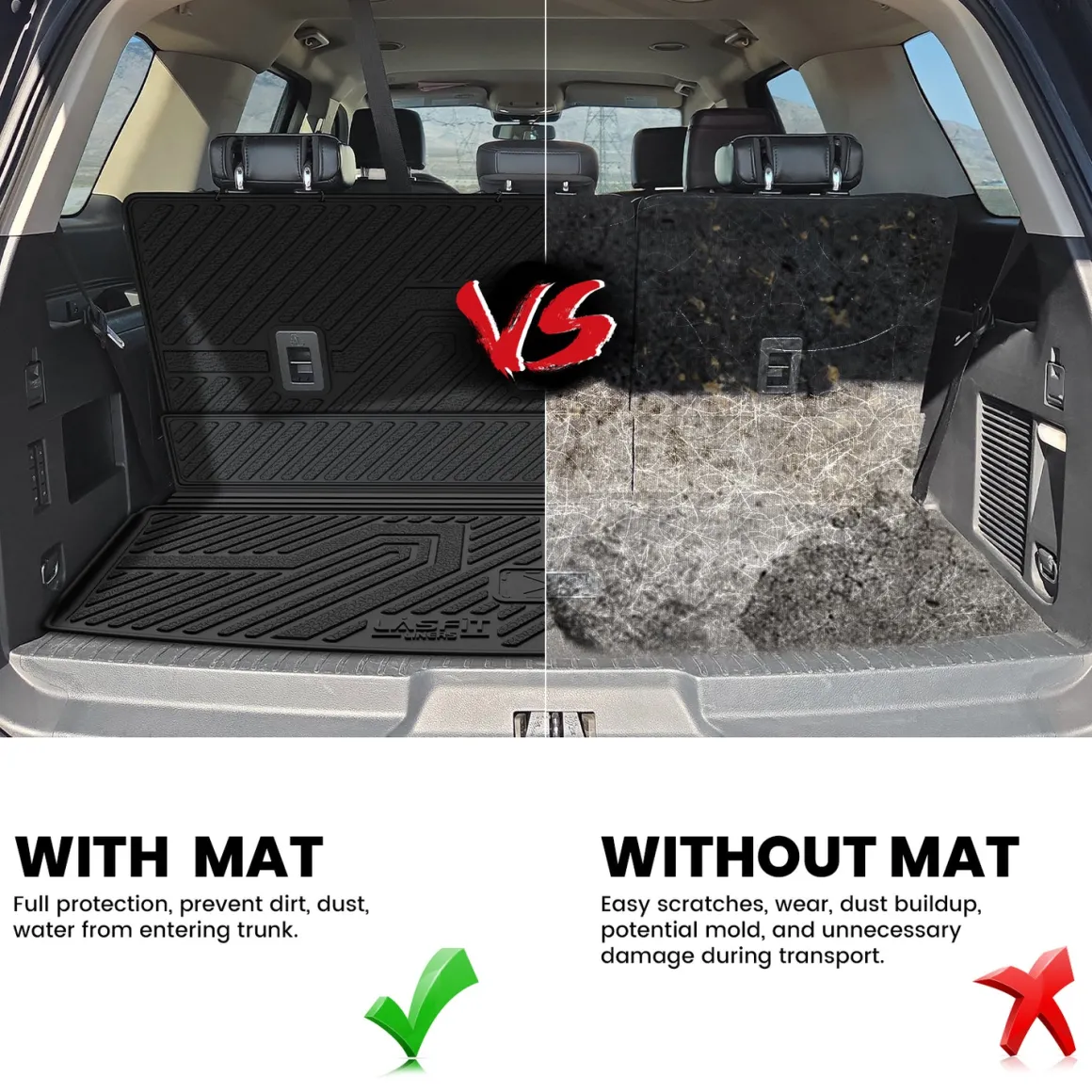 Fit for 2021-2024 Ford Expedition 8 Seats Floor Mats or Seatback & Cargo Mats