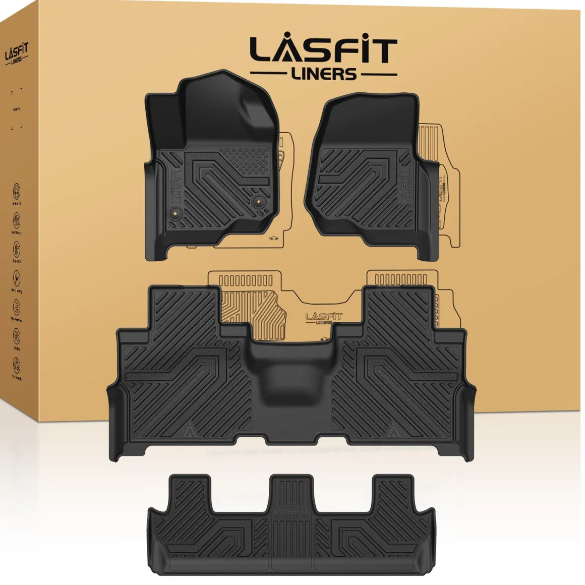 Fit for 2021-2024 Ford Expedition 8 Seats Floor Mats or Seatback & Cargo Mats