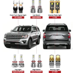 Fit for 2018-2021 Ford Expedition The Brightest LED Bulbs Upgrade | Tested and Verified