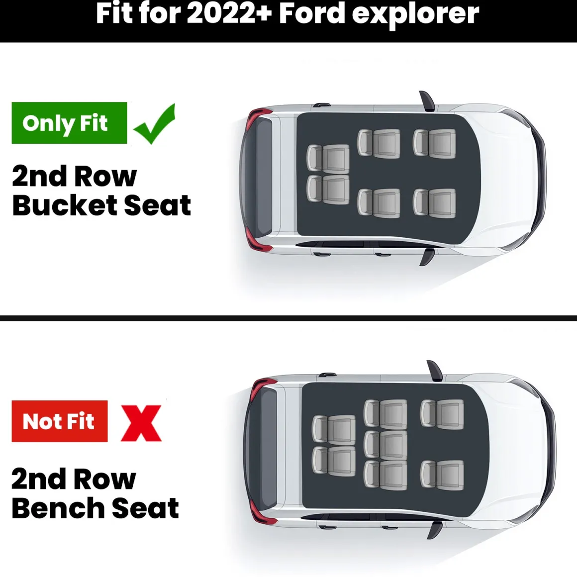 Fit for 2020-2026 Ford Explorer Floor Mats or Seatback & Cargo Mats