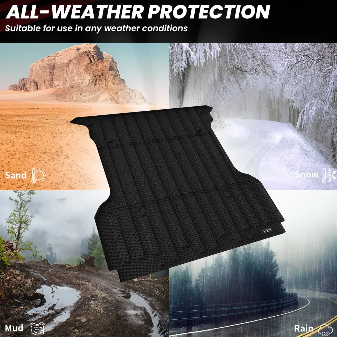 Fit for 2004-2014 Ford F-150 5.5' Bed Heavy Duty Truck Bed Mats, Not Fit Drop-in liners