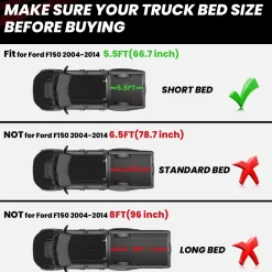 Fit for 2004-2014 Ford F-150 5.5' Bed Heavy Duty Truck Bed Mats, Not Fit Drop-in liners