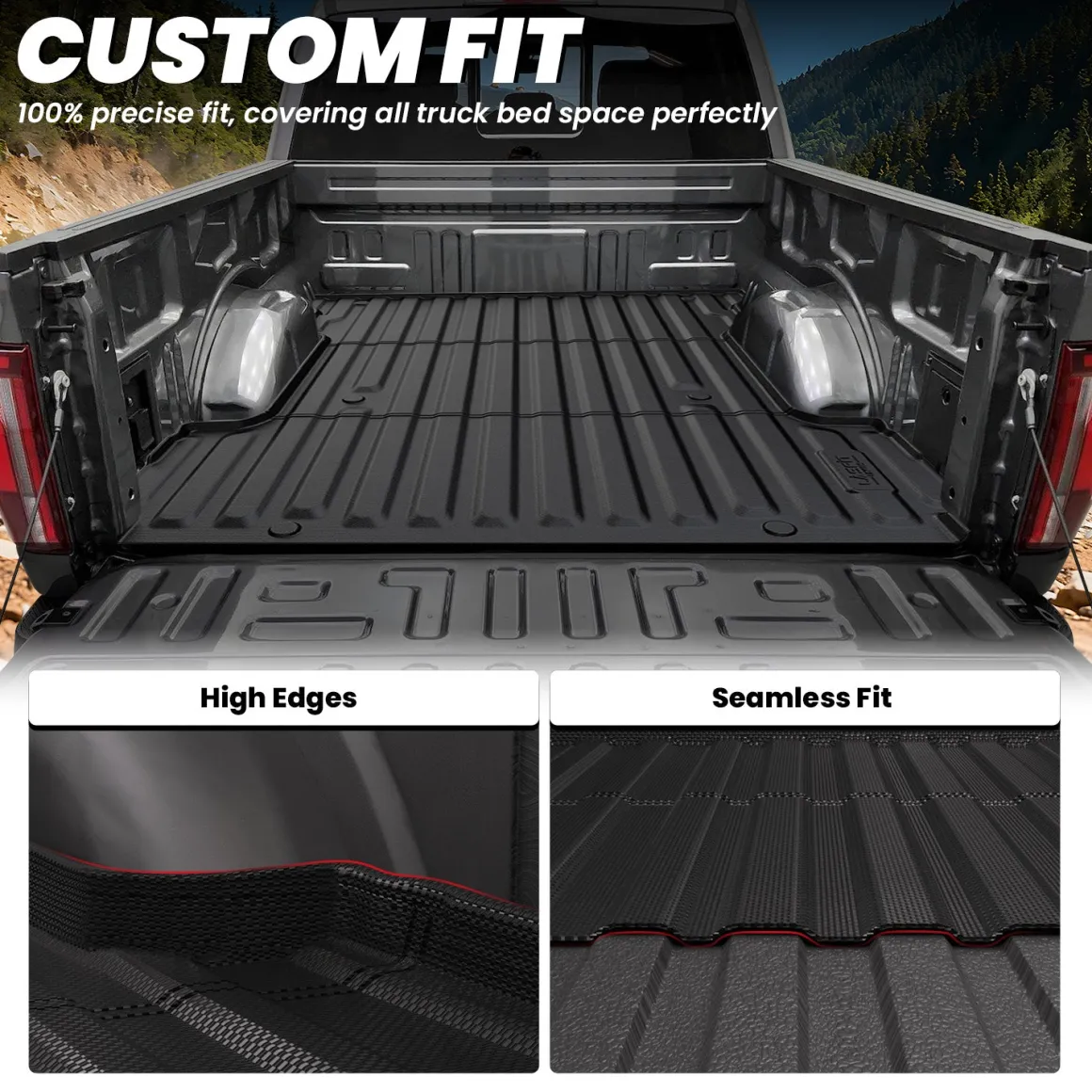 Fit for 2024-2026 Ford F-150 Bed Mat & Tailgate Mat, Including F-150 Lightning