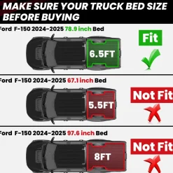 Fit for 2024-2026 Ford F-150 Bed Mat & Tailgate Mat, Including F-150 Lightning