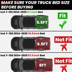 Fit for 2024-2026 Ford F-150 Bed Mat & Tailgate Mat, Including F-150 Lightning