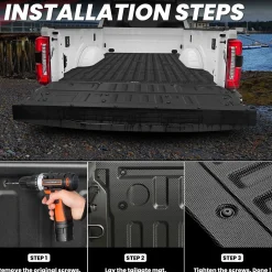 Fit for 2017-2026 Ford F-250 F-350 F-450 F-550 Super Duty Bed Mat or Tailgate Mat, Not Fit Drop-in liners