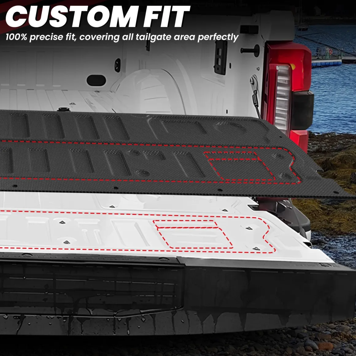 Fit for 2017-2026 Ford F-250 F-350 F-450 F-550 Super Duty Bed Mat or Tailgate Mat, Not Fit Drop-in liners