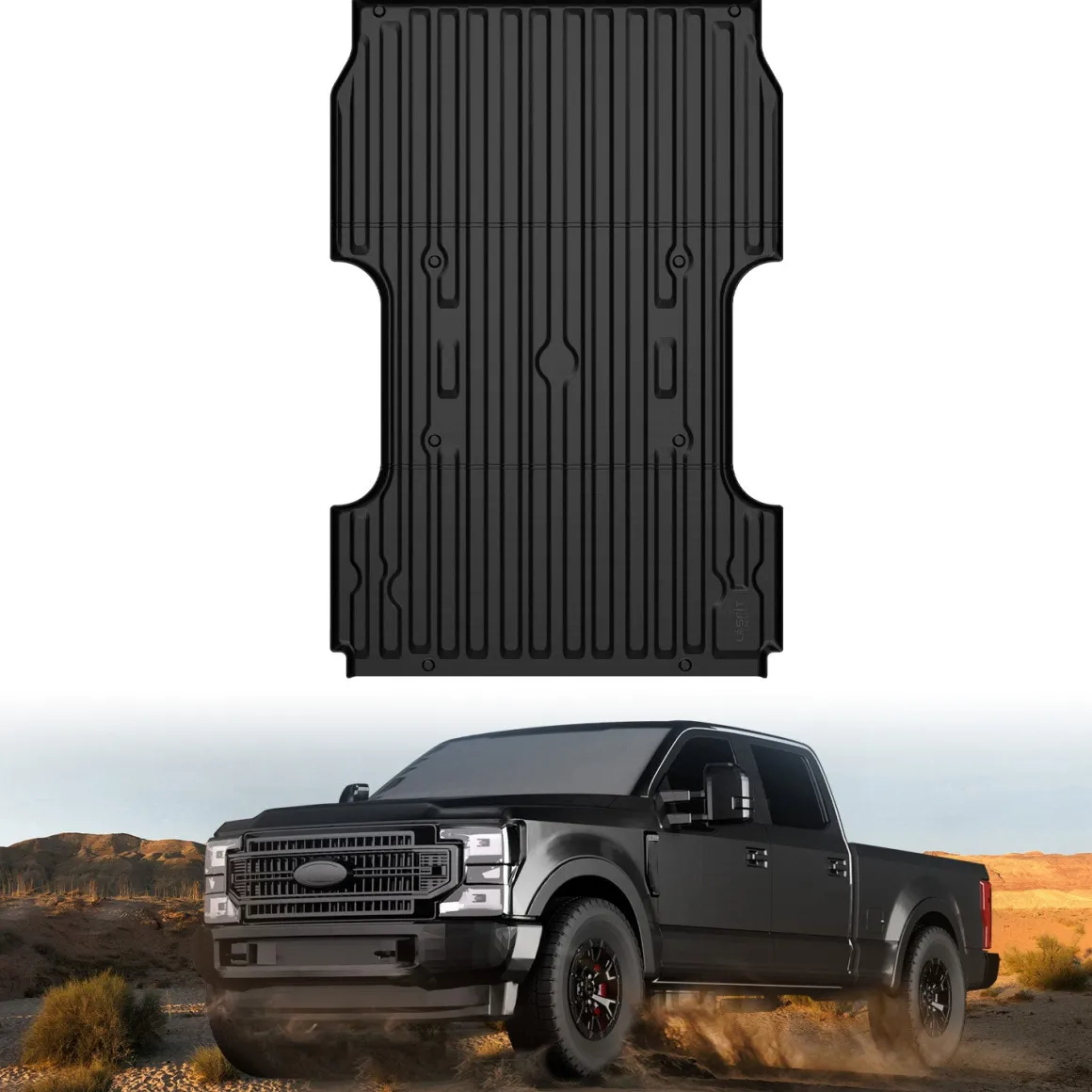 Fit for 2017-2026 Ford F-250 F-350 F-450 F-550 Super Duty Bed Mat or Tailgate Mat, Not Fit Drop-in liners