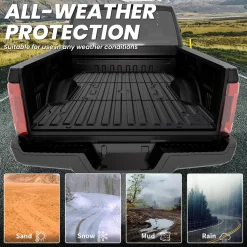 Fit for 2017-2026 Ford F-250 F-350 F-450 F-550 Super Duty Bed Mat or Tailgate Mat, Not Fit Drop-in liners