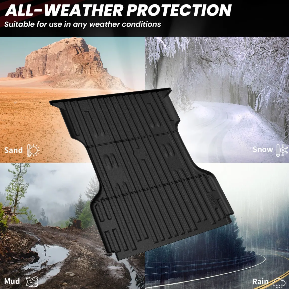 Fit for 2009-2016 Ford F-250 F-350 F-450 6.75FT(81") Heavy Duty Truck Bed Mat, Not Fit Drop-in liners