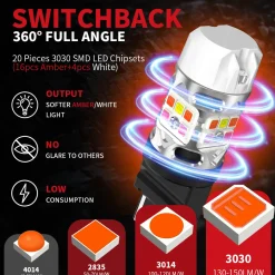 Fit for 2014-2019 Ford Fiesta LED Bulbs H11 Interior Exterior Light Plug and Play