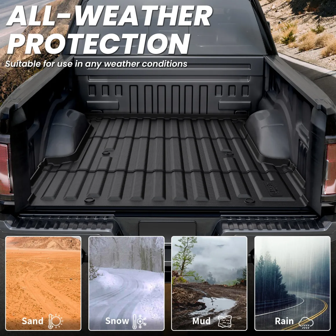 Fit for 2015-2020 Ford F-150 Truck Bed Mat or Tailgate Mat, Not Fit Drop-in Liners