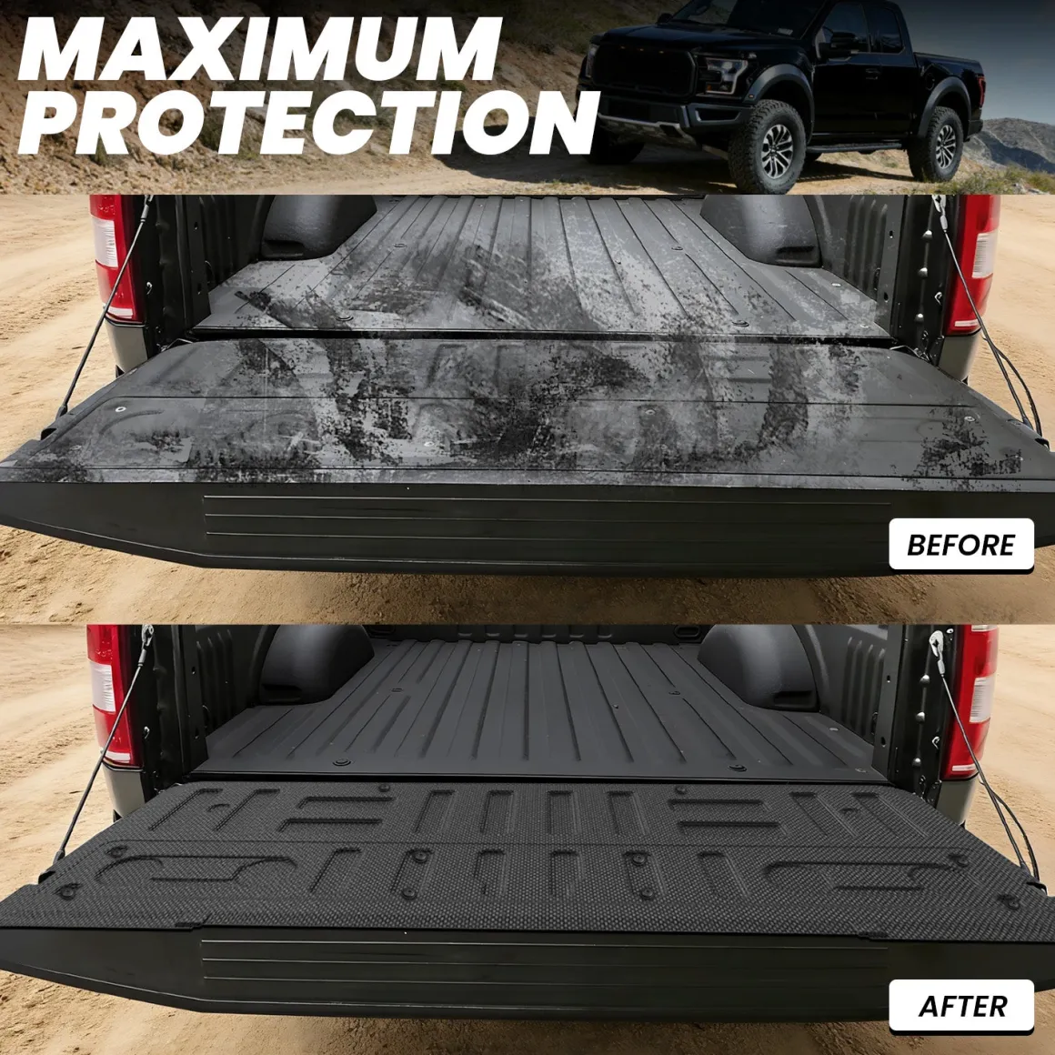 Fit for 2015-2020 Ford F-150 Truck Bed Mat or Tailgate Mat, Not Fit Drop-in Liners